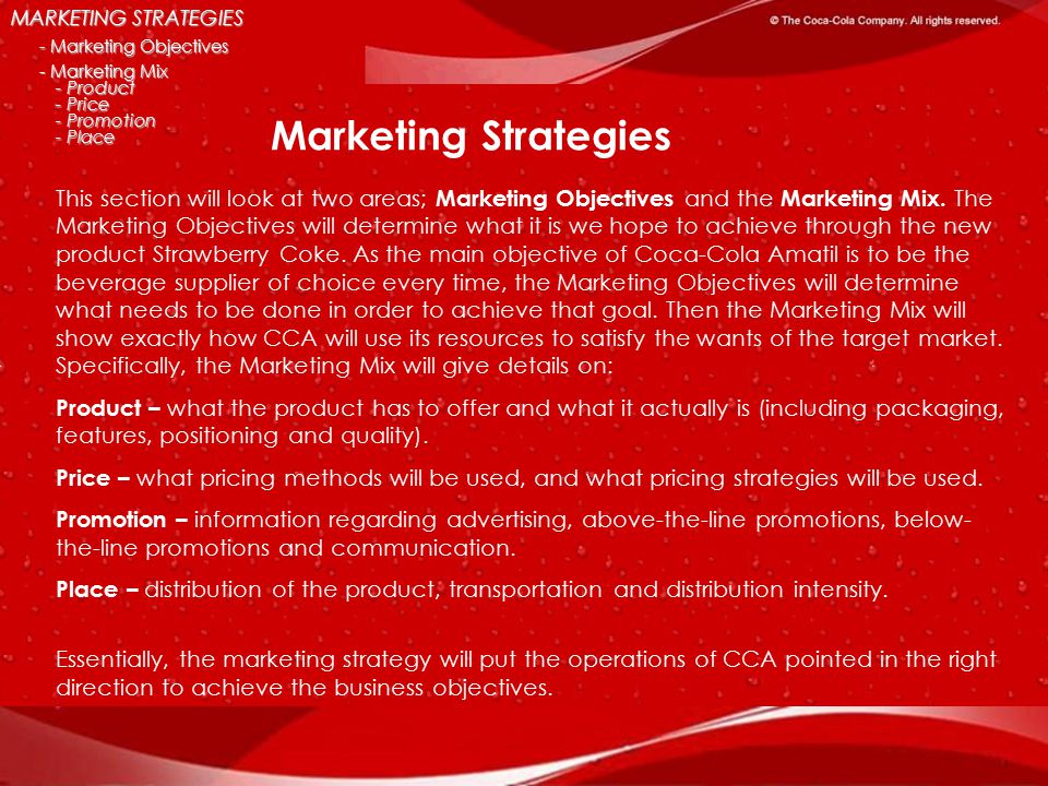 Thesis Paper: Marketing Strategies of Coca Cola